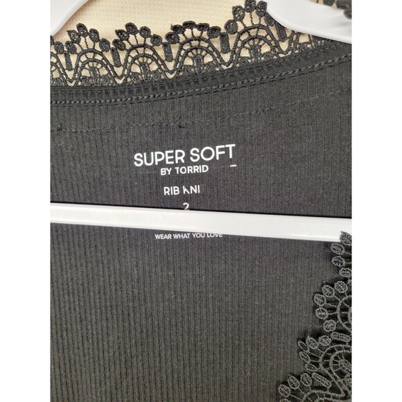 Torrid Women's SZ 2X Cardigan Super Soft Rib Knit Long Sleeve Open Front Black - Picture 6 of 10